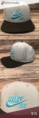 Nike Sb Trucker Hat Grey Blue Logo Baseball Cap Blue Logo Trucker Hat Nike Accessories