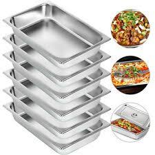 Ebay Sponsored Steam Table Pans Bain Marie 6 Pack Stainless Steel Hotel Buffet Pans 8mm Thick Steam Tables Steam Table Pans Kitchen Containers