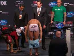 UFC fighter bends over to show support for gay marriage - Outsports