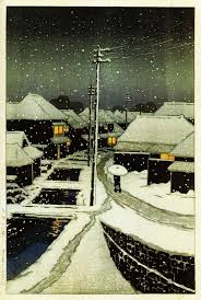 雪に暮るゝ寺島村 川瀬巴水 kawase hasui 川瀬 巴 水 川瀬 日本画
