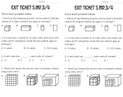 Measuring Volume Math Tasks And Exit Tickets Volume Math Math Tasks Math
