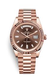 228235 sdrp strap material : 228235 0003 Rolex Day Date 40 Everose Chocolate Diamond Watchbase Com