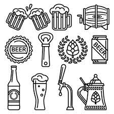 beer icons as vectors from the half yankee workshop logos de cerveja tatuagems masculinas tatuagens novas