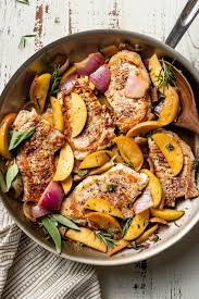 One Pan Pork Chops With Apples And Onions Recipe Apple Pork Chops Pan Pork Chops Pork Chops And Applesauce