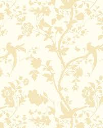 A high impact wallpaper that dazzles. Oriental Garden Gold Off White Floral Wallpaper