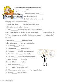 The verb in an or, either/or, or neither/nor sentence agrees with the noun or pronoun closest to it. Subject And Verb Agreement Worksheet