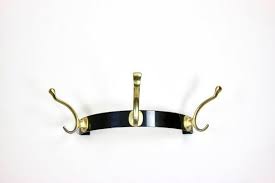 Vintage Garderobe Wandhaken Garderobenleiste Schwarz Gold Wandgarderobe Kleiderhaken Messing Coat Hooks Mid C Vintage Wardrobe Gold Coating Coat Rack Wall