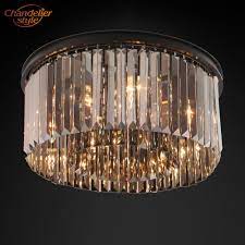 This opulent yet simple flush mount chandelier is a perfect addition to any room that needs a bit of drama. Modern Vintage Crystal Prism Chandelier Lighting Flush Mount Chandeliers Light Fixture For Home Hotel Restaurant Decoration Chandeliers Aliexpress