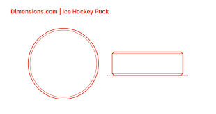 Pucks can weigh up to 42 grams (about 1.5 ounces). Ice Hockey Puck Dimensions Drawings Dimensions Com