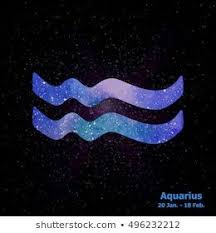 Watercolor Sign Of The Zodiac Aquarius On Star Space Background Free Hand Drawing Vector Illustration Zodiac Signs Aquarius Aquarius Symbol Symbol Drawing