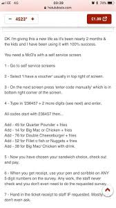 Maybe you would like to learn more about one of these? Mcdonald S Codes 1 99 Being Using This For Over 18 Months And Still Works Freebiesuk