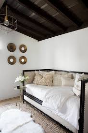 For the best selection, buy now. Cream And Black Daybed With Moroccan Wedding Blanket Pillows Transitional Bedroom