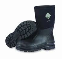 Muck Chore Mid Men's Size 8 Black Waterproof Rubber Work Boot