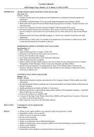 At livecareer, we take resumes seriously. Construction Office Manager Resume Samples Velvet Jobs