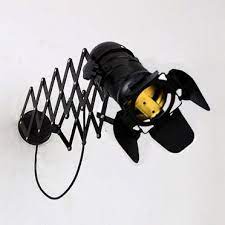 3′ x 4′ light blue retractable wall & ceiling photo id backdrop, black casing. Hollywood Spotlight Wall Light Sconce With Retractable Arm Tudo And Co