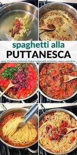 Pasta Puttanesca With Olives Anchovies And Capers Bowl Of Delicious Recipe Puttanesca Italian Recipes Authentic Pasta Puttanesca