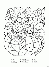 Color By Number Activity Page For Kids Activitypages Worksheets Coloringpages Spring Coloring Pages Flower Coloring Pages Mandala Coloring Pages
