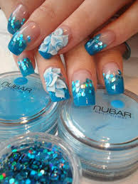 See more ideas about nail designs, manicure, cute nails. Cute Blue Nail Art Minus The Flower Personally Hair Beauty At Repinned Net