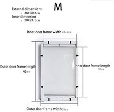 This door panel can have a frame that your door, you do have the option of making it larger or smaller, assuming the door dimensions work. Pet Dog Flap Door Big Dog Door Extra Large Pet Door Hole Golden Hair Collie Rottweiler Large Dog In And Out The Door Hole White Xl Outer Size 59 43