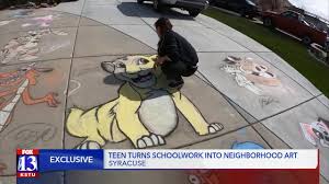 Which disney world attraction do you most want to go on? Syracuse Teen Creates Impressive Disney Character Chalk Art Display With A Message
