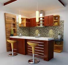 Small kitchen design with mini bar. Top 48 Kitchen Mini Bar Design Ideas For Home Small Spaces