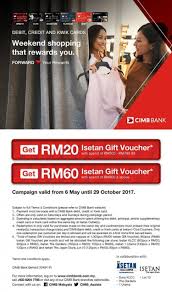 Don't forget to like, comment, and share. Isetan X Cimb Bank Weekend Campaign Loopme Malaysia