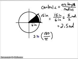 Central Angle Measurement Arc Length And Area Of A Sector Youtube