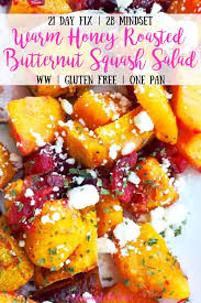 Warm Honey Roasted Butternut Squash Salad Is Healthy And Delicious The Squash Is Paire Butternut Squash Salad Butternut Squash Salad Recipes Roasted Butternut