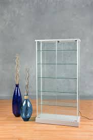 Click here all of our glass and acrylic display cases are available in custom sizes. Glass Display Cabinet 4 Hidden Casters 2 Led Lights