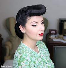 It was the short spiky hairstyles that ruled the roost in that era. Hair Bangs Vintage 1940 S Hairstyle Tutorials Glamour Daze