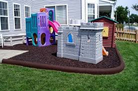 Rubber Timbers Playground Border Playground Backyard Landscaping Playground Landscaping Playground Flooring
