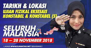 Tarikh tutup permohonan:17 julai 2019 lokasi :kuala lumpur sektor :swasta kelulusan minimum :spm status pelantikan :tetap/kontrak. Ujian Fizikal Eksesais Pengambilan Jawatan Konstabel Konstabel Sokongan Siri 2 2018 Jawatan Kosong 2021