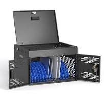 POCHAR 16-Unit Charging Cabinet for Laptops & Tablets - Locking Laptop  Storage Box with Cable Management, Charger Storage, and Ground Protection  for ...