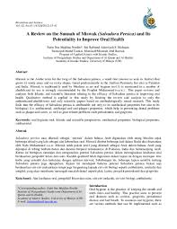 Memandangkan institut sains biologi (isb) adalah satu jabatan yang paling besar dan mempunyai staf yang paling ramai di universiti malaya (um), jadi dengan adanya blog ini semua staf dapat memperoleh maklumat terkini serta dapat mengetahui perkembangan aktiviti staf. Pdf A Review On The Sunnah Of Miswak Salvadora Persica And Its Potentiality To Improve Oral Health Fatin Nur Majdina Binti Nordin Halal Academia Edu