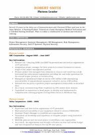 platoon leader resume samples qwikresume