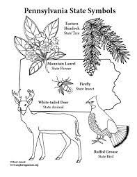 State of alabama coloring page sheets the 50 states coloring pages alabama coloring pages are a fun way to teach pre k through 3rd grade students history geography and demographics and for elementary students to learn about their own and other states. Pennsylvania State Symbols Coloring Page
