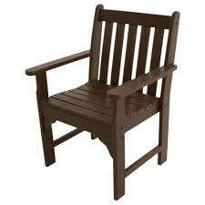 Polywood Vineyard Mahogany Garden Patio Arm Chair Gnb24ma The Home Depot Patio Chairs Polywood Furniture Classic Outdoor Furniture