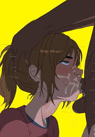Rule 34 - 1boy 1girls All The Way To The Base Blowjob Dark-skinned Male  Deepthroat Ellie (the Last Of Us) Ellie Williams Eyes Rolling Back Fellatio  Hand On Head Head Grab Interracial