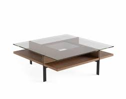 The 5mm thick glass is set in a wooden frame. Terrace 1150 Modern Square Glass Coffee Table Bdi Furniture West Avenue Furniture