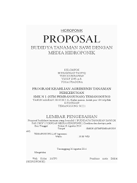 Sekolah dasar negeri sukawangi 03 kabupaten bogor provinsi jawa barat tahun 2012 kata pengantar. Contoh Proposal Usaha Sayur Hidroponik