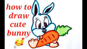 رسم ارنب كرتون كيوت رسم للاطفال سهل وبسيط how to draw cute bunny easy youtube cartoon drawings cute drawings drawing for kids