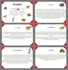 Tiere Der Welt Europa Unterrichtsmaterial Im Fach Sachunterricht Europa Schule Spielerisches Lernen Europa