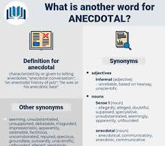 Synonyms For Anecdotal Thesaurus Net A thing or set of things helpful in forming. synonyms for anecdotal thesaurus net