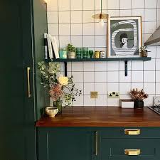 White green and gold kitchen. Maxmademedoit Maxmademedoit Instagram Photos And Videos Green Kitchens Dark Green Cabinets Wa Green Kitchen Designs Green Kitchen Cabinets Green Kitchen