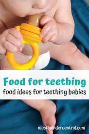 According to the american dental association, you can expect your baby's first teeth to erupt anywhere between 6 months and 1 year. Food For Teething Mostly Under Control Baby Teeth Baby Food Recipes Freezing Baby Food