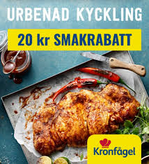 Näringsvärde per 100 gram energi 900 kilojoule energi 220 kilokalori fett 16 gram. Fa 20 Kr Rabatt Pa Kronfagel Kyckling Gratisprinsessan