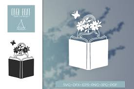 Download Svg Files For Cricut And Silhouette Flowers Reading Book Lover Paper Cut Template Book Decorated With Flowers In Svg Floral Clip Art Art Collectibles Vadel Com