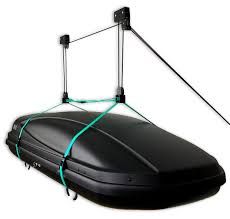 Fleximounts garage storage system is an ideal overhead garage storage rack built for safety and proper garage storage space management. Cargo Box Ceiling Storage Hoist Rooftop Carriers Hi Lift Pro Garage Pulley Hanger Rack Storeyourboard Walmart Com Walmart Com