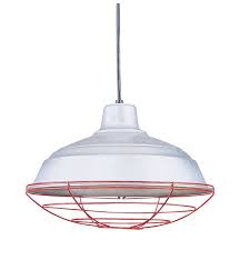 17 Warehouse Pendant Galvanized Red Wire Cage Black Cord Hung Color Options Barn Light Electric Barn Lighting Lighting