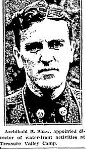 Archibald B. Shaw 1937 to 1939 : H20 Director, 1939 Program Dir. and H20)  1940-41 Section Leader (? Camp Director 1942) 1940 Silver Beaver Recipient  ❤❤❤ 1939 Clipping Walter Josti Sr. (Assistant Cook) 😁😁😁